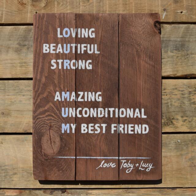 "Reclaimed Wood Wall Art - ""Our Mum"