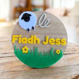 Personalised Sheep Nursery Sign Children's Bedroom Decor - thumbnail 3
