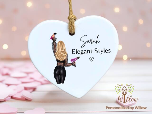 Personalized Hairdresser Ceramic Ornament Stylist Thank You Gift - image 1