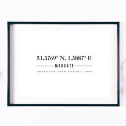 Custom Wedding Coordinates Print Personalized Map Art Gift - thumbnail 2