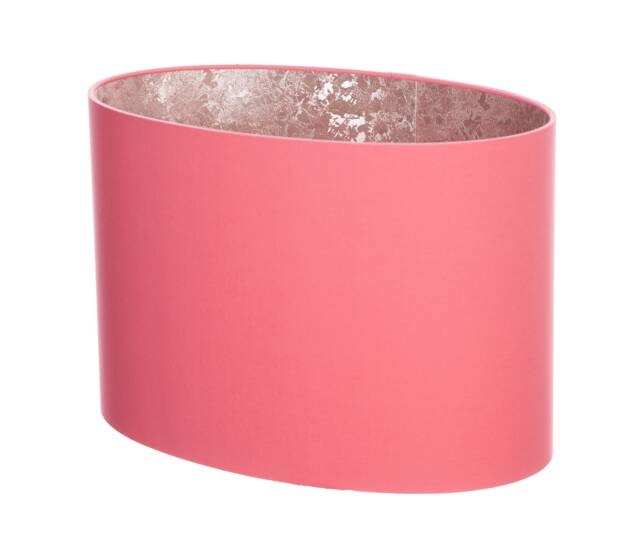 Handmade Blush Pink Oval Lampshade With Rose Gold Lining - image 1