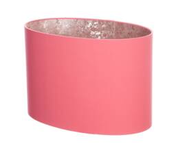 Handmade Blush Pink Oval Lampshade With Rose Gold Lining