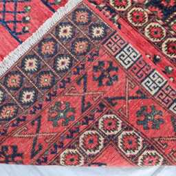 4'3x5'11 Red Brand Kazak Farmhouse Rug, Handmade Medallion Wool Area Afghan Luxury Design Bedroom Livingroom Office D??cor Rug - thumbnail 4