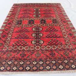4'3x5'11 Red Brand Kazak Farmhouse Rug, Handmade Medallion Wool Area Afghan Luxury Design Bedroom Livingroom Office D??cor Rug - thumbnail 2