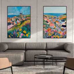 Doolin Poster Set Of 2, Ireland Travel Print, Vintage UK Coastal Wall Art, Retro Seaside Poster, Scenic County Clare Artwork - thumbnail 3