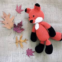 Mini Fox Crochet Handmade Toy - thumbnail 3