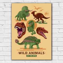 Jurassic Chaos Theory Print - Wild Animals Of The Dpw Wall Art - thumbnail 2
