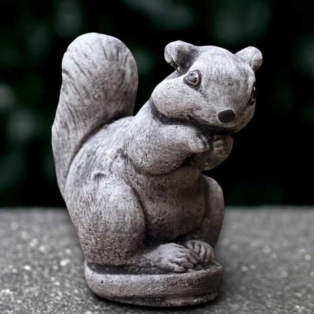 Outdoor Squirrel Statue Concrete Animal Figurine Stone With Nut Decoration Handmade Wildlife Ornament Lover Gift Yard Art - image 1