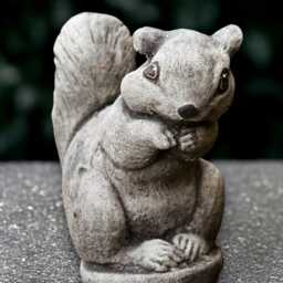 Outdoor Squirrel Statue Concrete Animal Figurine Stone With Nut Decoration Handmade Wildlife Ornament Lover Gift Yard Art - thumbnail 2