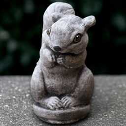 Outdoor Squirrel Statue Concrete Animal Figurine Stone With Nut Decoration Handmade Wildlife Ornament Lover Gift Yard Art - thumbnail 4