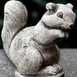 Outdoor Squirrel Statue Concrete Animal Figurine Stone With Nut Decoration Handmade Wildlife Ornament Lover Gift Yard Art - thumbnail 3