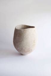 Sculptural Ceramic Vase Wabi Sabi Art Object Japandi Stoneware Centerpiece Hand-Built in Barcelona - thumbnail 1
