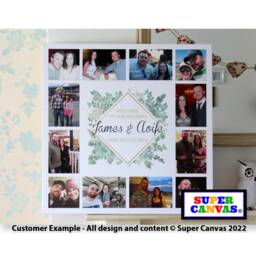 Wedding Guest Welcome Sign Board Personalised Custom Rustic Handmade Couple Portrait Picture Photo Display Framed Canvas Print Gift - thumbnail 2