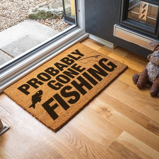 Probably... Gone Fishing Indoor Door Mat - 60x40cm