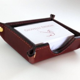 Leather Desk Mat With Business Card Holder - thumbnail 4