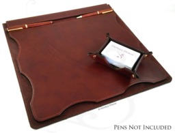 Leather Desk Mat With Business Card Holder