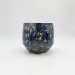 Handmade Blue Marble Ceramic Plant Pot, Harris Artisan Planter, Multiple Sizes, - D16cm-D25cm Housewarming Gift - thumbnail 2