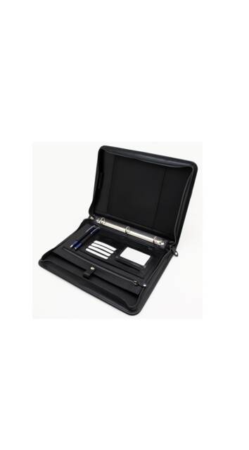 Leather Organizer , Portfolio Padfolio, Notepad Holder, 3 Ring Binder, Folio, Ring Binder Folder - image 1