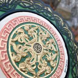 Medieval Flower - Cast Paper Irish Art Scottish Celtic Knot Medieval - thumbnail 3