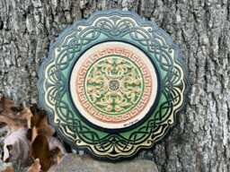Medieval Flower - Cast Paper Irish Art Scottish Celtic Knot Medieval - thumbnail 1