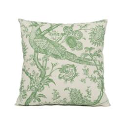 Brunschwig & Fils - Cevennes Print Aloe Floral Chinoiserie Inspired Bird Cushion Cover Handmade Throw Pillow Designer Home D??cor - thumbnail 2