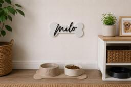 Personalized Dog Name Sign - Custom Pet Wall Plaque Room Decor - thumbnail 1