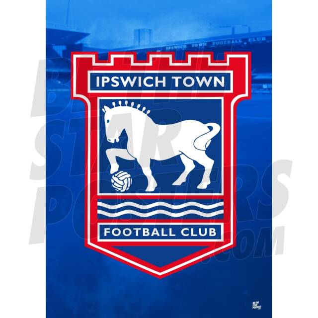 Ipswich Town Fc Crest Poster - Officially Licensed Product Sizes A4/A3 A2 - image 1
