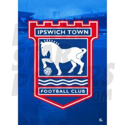 Ipswich Town Fc Crest Poster - Officially Licensed Product Sizes A4/A3 A2 - thumbnail 1