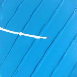 Surfing Dog Impasto Painting Blue Summer Wall Art - 40x50cm - thumbnail 2