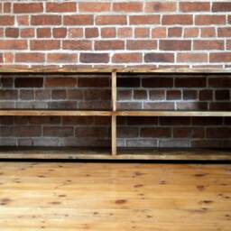 Large Bench With Shoe Storage & Charred Wood Finish - thumbnail 3
