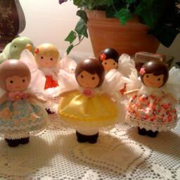 A Custom Made, Little Girl Birthday Gift, Personalized Pocket Doll, Rag Fabric Peg Take Along Doll. Comfort Doll - thumbnail 4