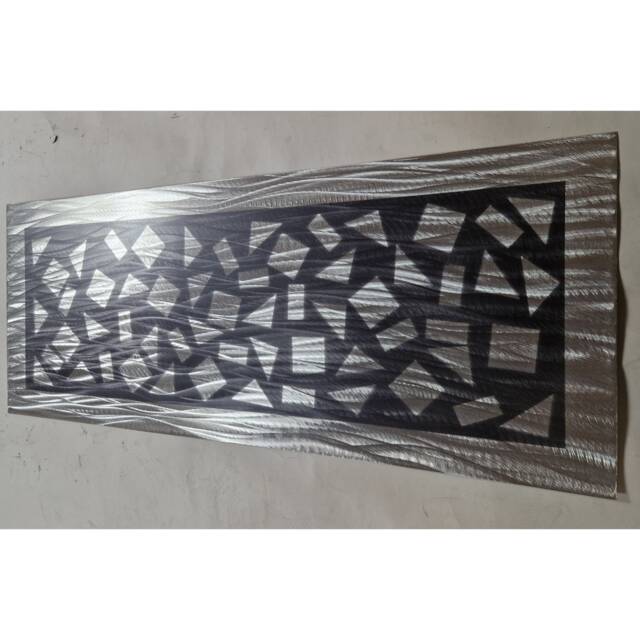 Modern Abstract Metal Wall Art, Silver Grey, R Toomer Art - image 1