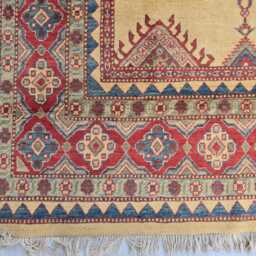 Handmade Afghan Kazak Wool Rug Tribal Geometric Medallion, 12.6 X 9.5 Ft - thumbnail 4