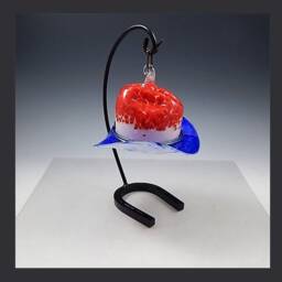 Patriotic Mini Cowboy Hat Ornament - Horseshoe Stand Optional - thumbnail 1