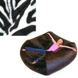 Faux Fur Huge Monster Bean Bag, Handmade in The Uk, Beans Included, Animal Print Available - thumbnail 4