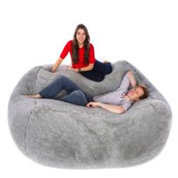 Faux Fur Huge Monster Bean Bag, Handmade in The Uk, Beans Included, Animal Print Available - thumbnail 3