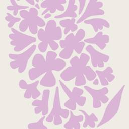 Lilac Blush Floral Wall Art Prints, Home Decor, Purple & Beige Bedroom Silver Deco, Modern Art, Botanical , Set Of 2 - thumbnail 3