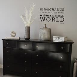 Be The Change Gandhi Quote - Wall Decal Custom Vinyl Art Stickers - thumbnail 2