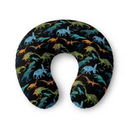 Colorful Dinosaur Pattern Nursing Pillow Cover - Baby Dino Print