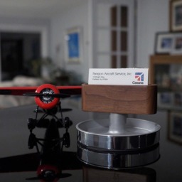 Mid Century Modern Aviation Art Floating Business Card Playing Cards Deck Display Holder Off A Real Flying Airplane - Perfect For The Office - thumbnail 3