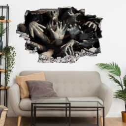 Zombie Walking Scary Hands Wall Decal Sticker Mural Poster Print Art Fantasy Home Decor Db4 - thumbnail 2