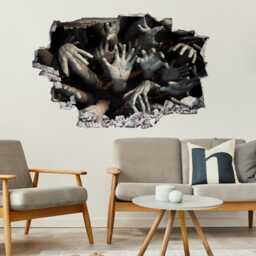 Zombie Walking Scary Hands Wall Decal Sticker Mural Poster Print Art Fantasy Home Decor Db4 - thumbnail 3