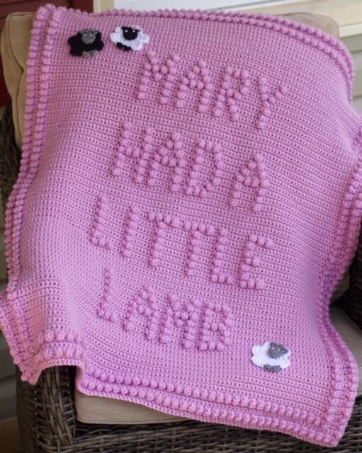 Instant Download - Mary Had A Little Lamb Crochet Baby Blanket Pattern - image 1