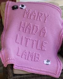 Instant Download - Mary Had A Little Lamb Crochet Baby Blanket Pattern - thumbnail 1