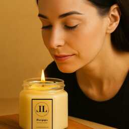Champagne Scented Candle, Luxury Soy Wax Vegan Candles - thumbnail 2
