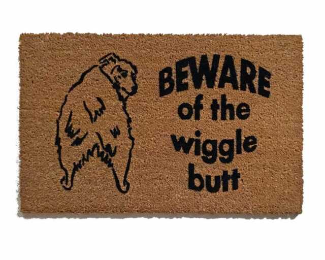 Wiggle Butt Australian Shepherd Doormat - Funny Dog Lover Welcome Mat - image 1