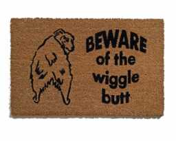 Wiggle Butt Australian Shepherd Doormat - Funny Dog Lover Welcome Mat - thumbnail 1