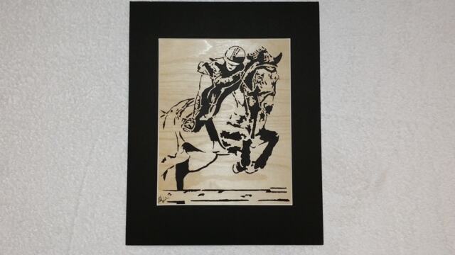 Determined, Hand Cut Wooden Portrait - image 1