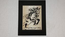 Determined, Hand Cut Wooden Portrait - thumbnail 1
