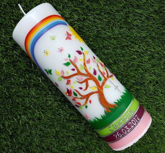 Baptismal Candle Tree Of Life, Incl. Inscription - image 1